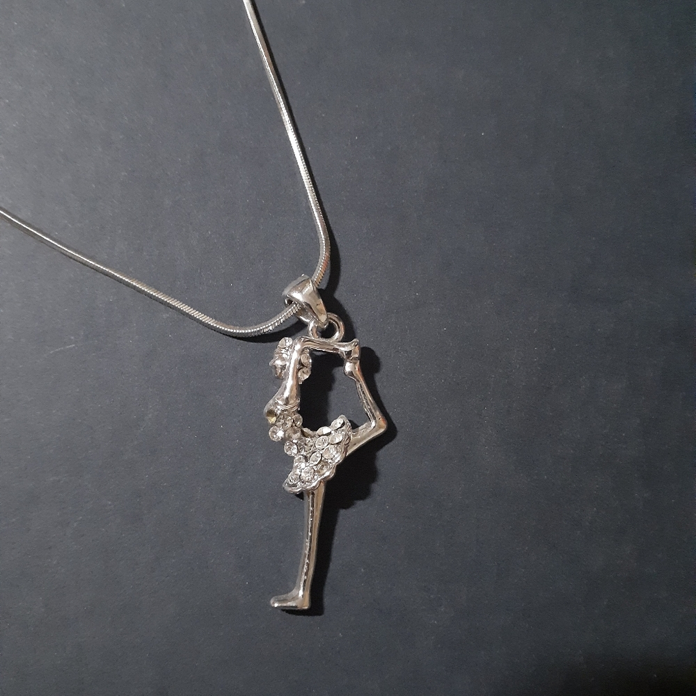 Silver charm necklace